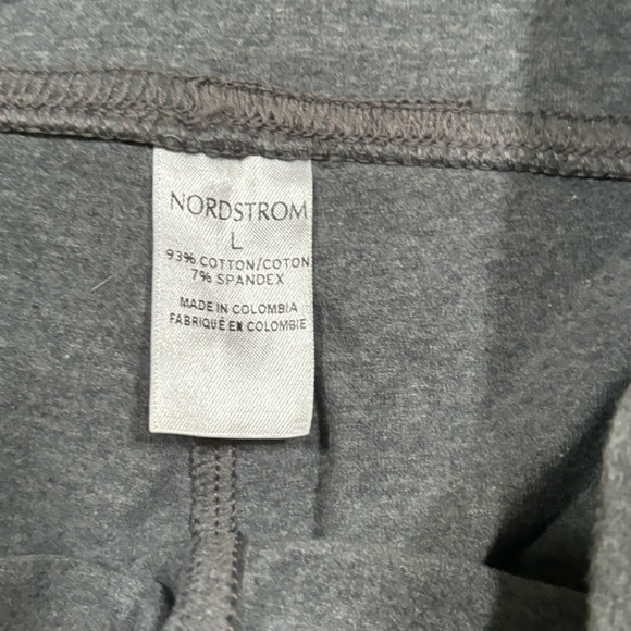 Nordstrom Light Gray High Waist Cotton Blend Leggings Size Large - Picture 3 of 3